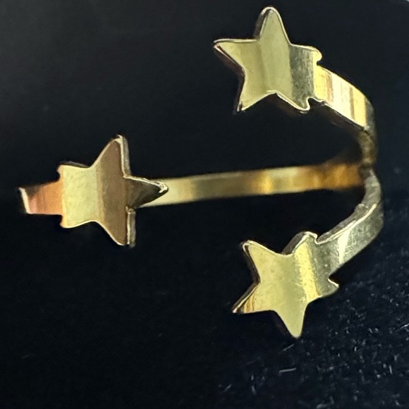 Gold Star Adjustable Ring (handmade) - Picture 2 of 2